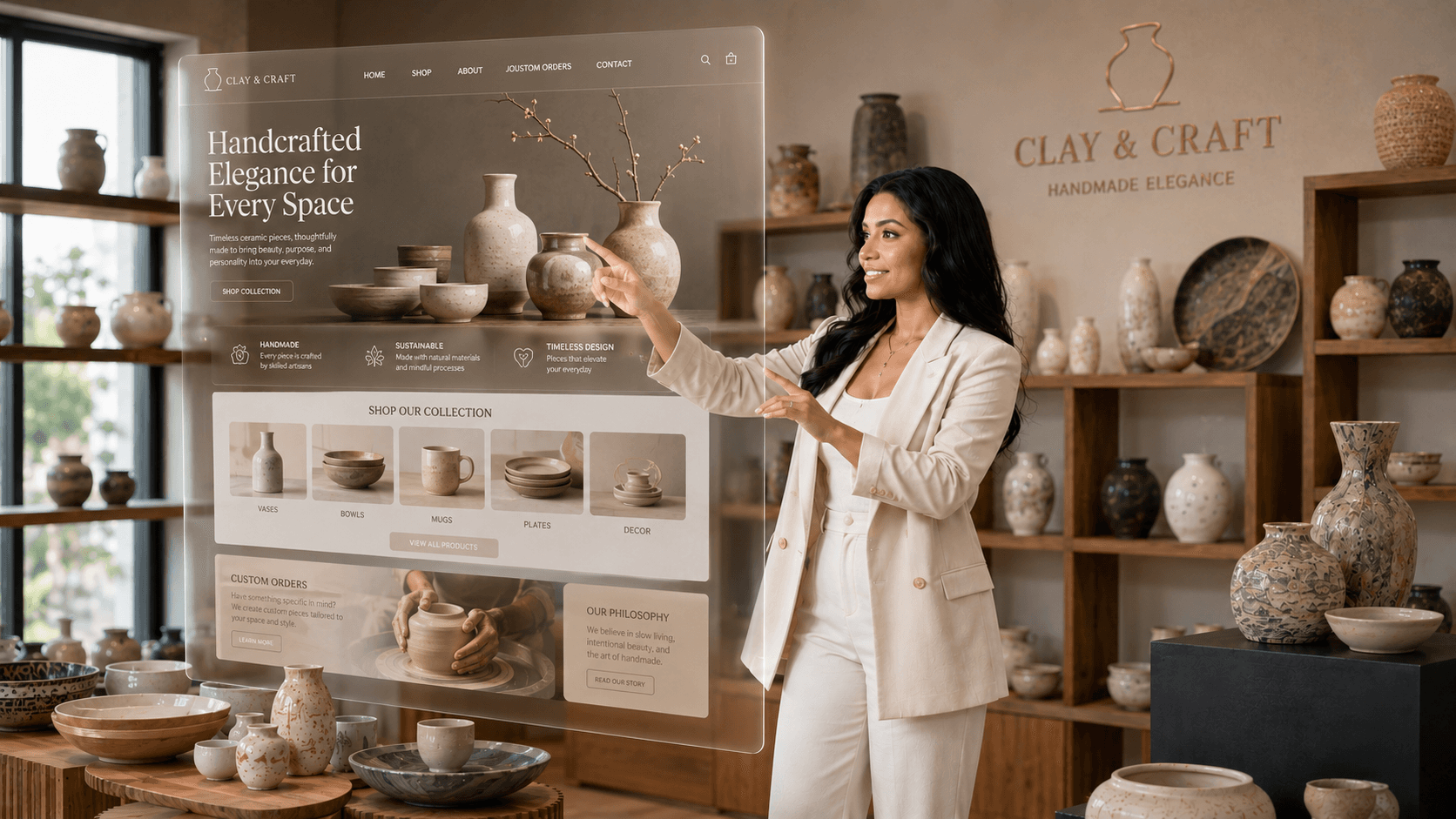 Business owner managing their business